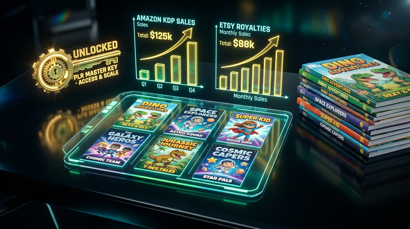 Creator dashboard showing comic book catalog and rising KDP sales