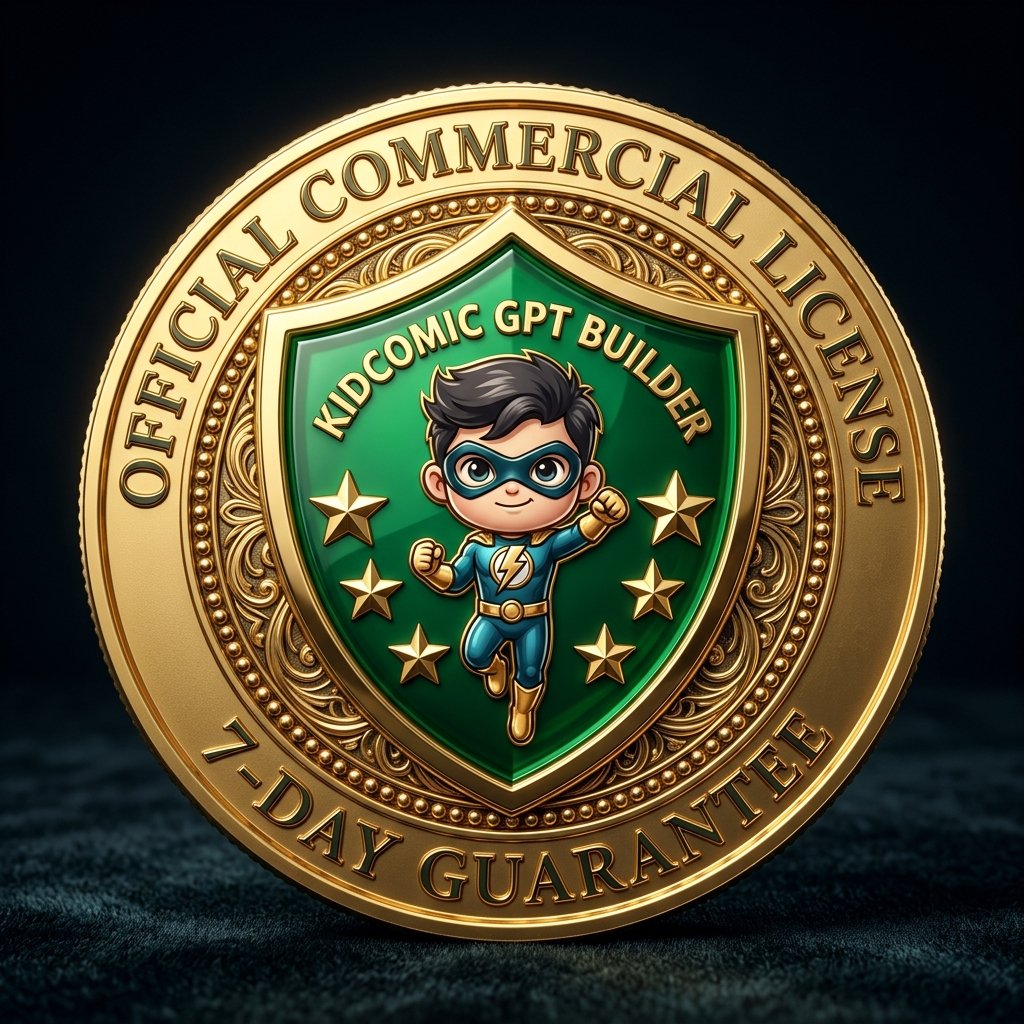 Official KidComic GPT Builder verified trust and commercial licensing seal